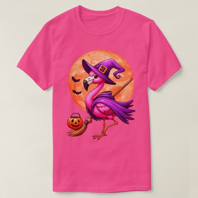 Camiseta Moon Halloween Flamingo (Diseño del anverso)