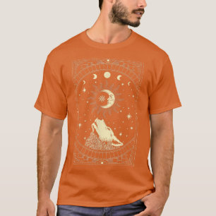 Camiseta Moon Howling Wolf Ocultación de brujería gótica
