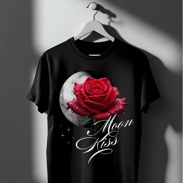 Camiseta Moon Kiss Rose & Full Moon Romantic Art (Subido por el creador)