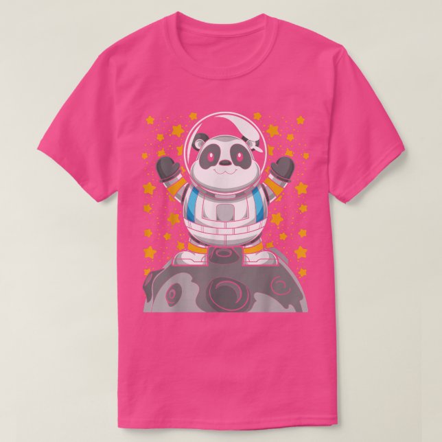 Camiseta Moon Landing Cute Animal Space Scientist Panda Ast (Diseño del anverso)