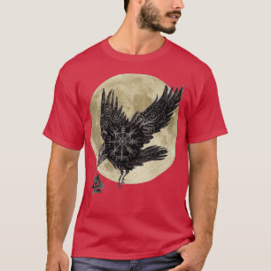 Camiseta Moon Norse Raven corre a Pagan Viking 