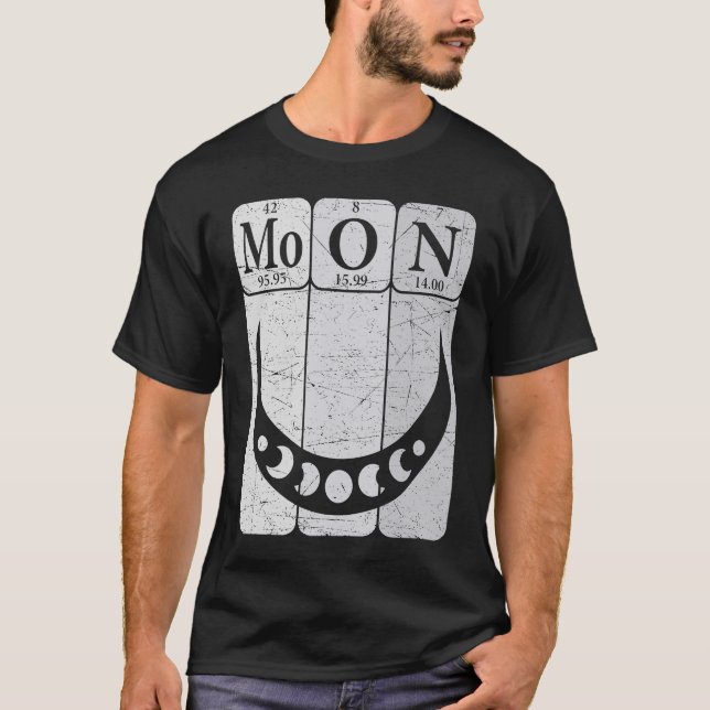 Camiseta Moon Periodic Table Elements Moon Space Moon Fase (Anverso)