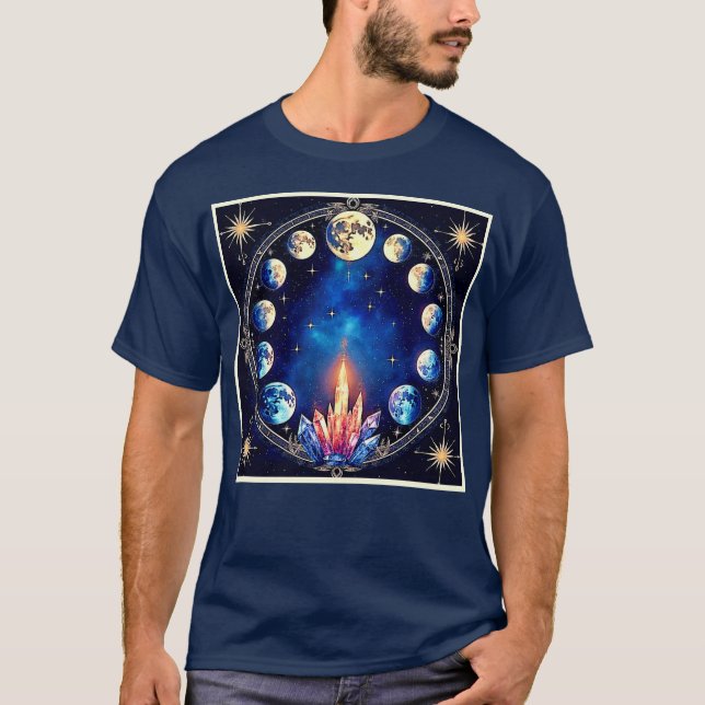 Camiseta Moon Phases Crystal Cosmos (Anverso)
