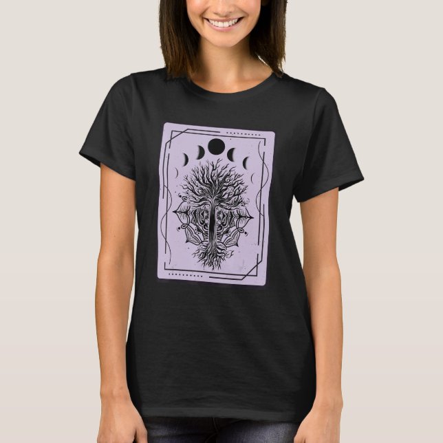 Camiseta Moon Phases Tarot Card Tarjetas místicas ocultas (Anverso)