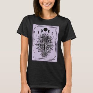 Camiseta Moon Phases Tarot Card Tarjetas místicas ocultas