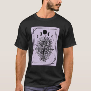 Camiseta Moon Phases Tarot Card Tarjetas místicas ocultas