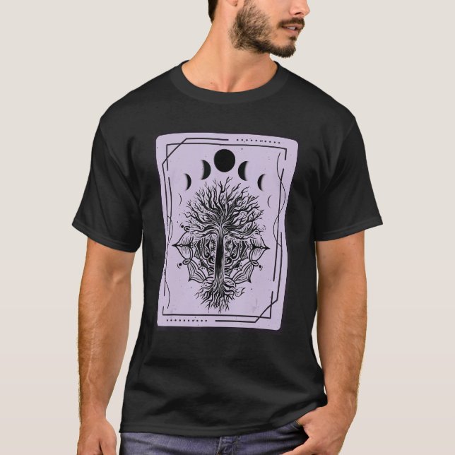 Camiseta Moon Phases Tarot Card Tarjetas místicas ocultas (Anverso)