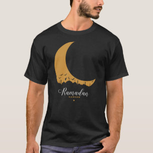 Camiseta Moon Ramadan Mubarak ayunando celebración islámica