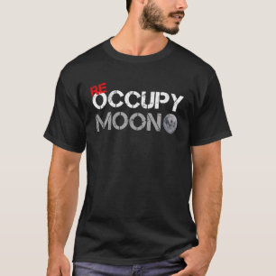 Camiseta Moon Re Occupy Moon Landing Solar System Astronomí