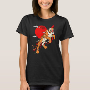Camiseta Moon Roja Asia Wildlife Animal Predator Wild Cat T