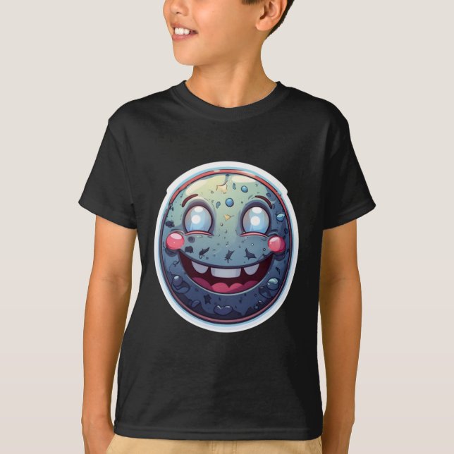 Camiseta Moon Smiley Pegatina (Anverso)