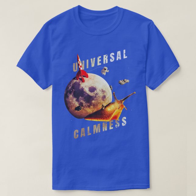 Camiseta Moon Snail in Space Universal Calmness Space Snail (Diseño del anverso)