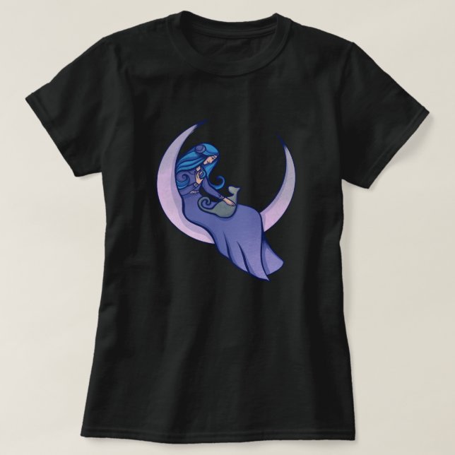 Camiseta Moon Witch MoonChild Pagan Wicca Art (Diseño del anverso)