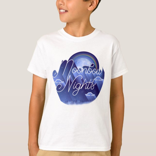 Camiseta Moonbow Nights del niño / Blanco (Anverso)