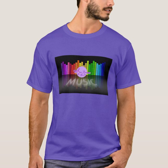 Camiseta MoonDreams Music Equalizer Mens Purple T-Shirt (Anverso)