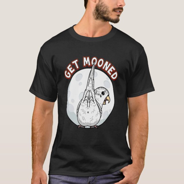 Camiseta Moonémonos I Loro Subfluffies I White Budgie B (Anverso)