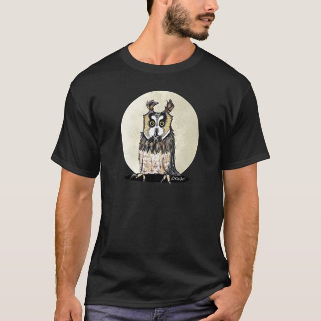 Camiseta Moonlight European Owl Dark T-Shirt (Anverso)