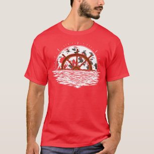 Camiseta Moonlight Moon Sailboat Wheel Vela