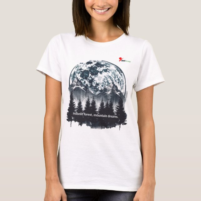 Camiseta Moonlit Forest Mountain Dreams (Anverso)