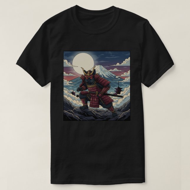 Camiseta Moonlit Red Samurai (Diseño del anverso)