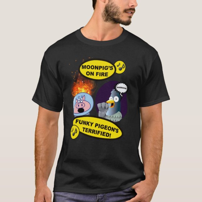 Camiseta Moonpig's on Fire Funky Pigeon's Terrified Amusing (Anverso)