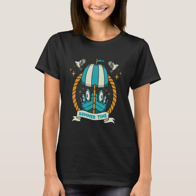 Camiseta Moons Out Runet Out Wind Propeller Sailboat (Anverso)