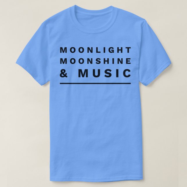 Camiseta Moonshine amp Music (Diseño del anverso)