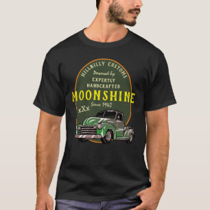 Camiseta Moonshine Funny Hillbilly Personalizados Green Tru