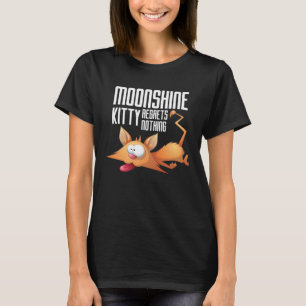 Camiseta Moonshine Kitty No Lamenta Nada De Los Bebidores W