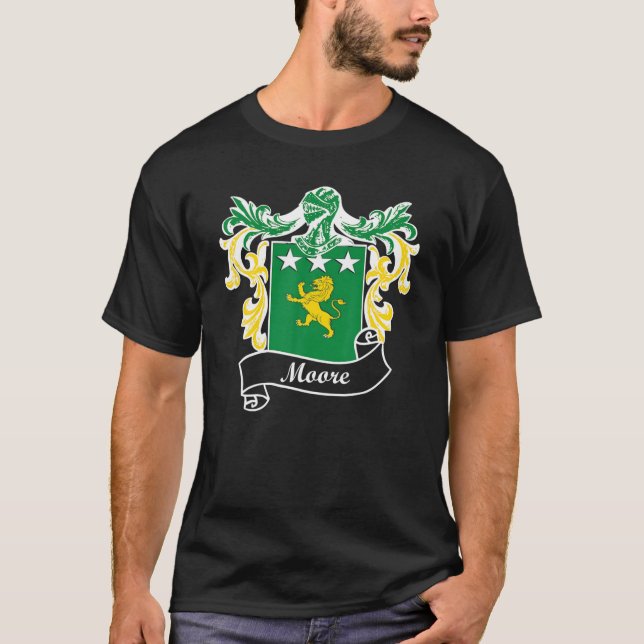 Camiseta Moore Coat Of Arms Apellido Apellido Familia Crest (Anverso)