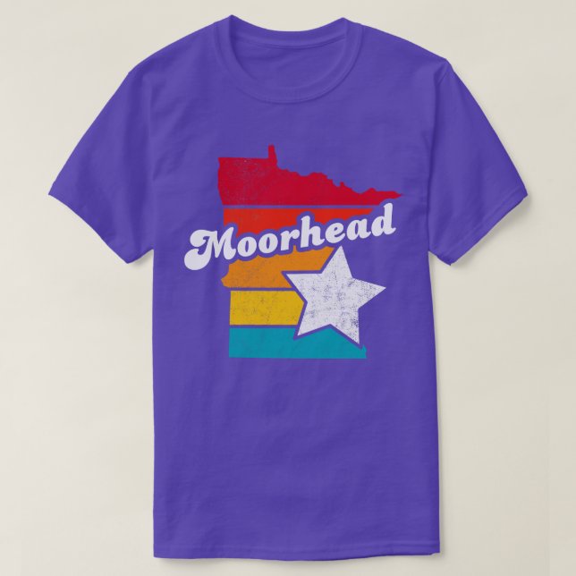 Camiseta Moorhead Minnesota Vintage Distresor 2 (Diseño del anverso)