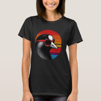 Camiseta Moorhen Bird Sunset Retro Estilo Vintage