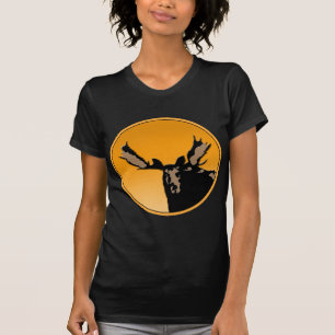 Camiseta Moose al atardecer - Original Wildlife Art