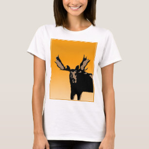 Camiseta Moose al atardecer - Original Wildlife Art