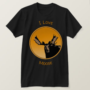 Camiseta Moose al atardecer - Original Wildlife Art