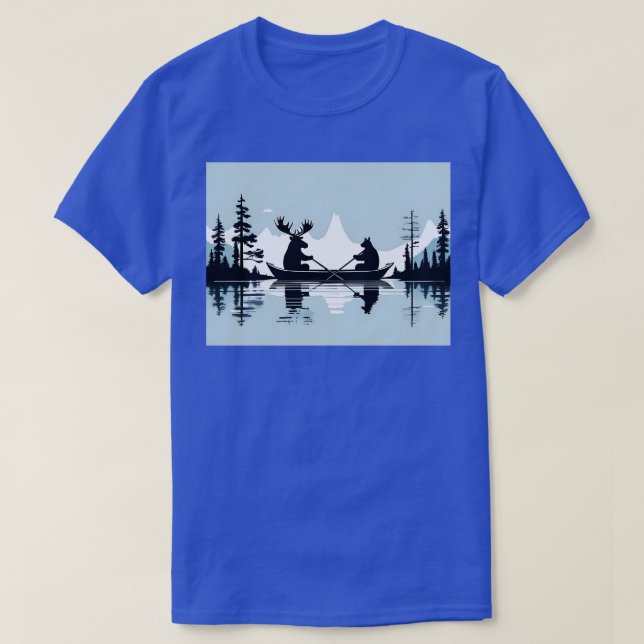Camiseta Moose and Bear in a Canoe (Diseño del anverso)