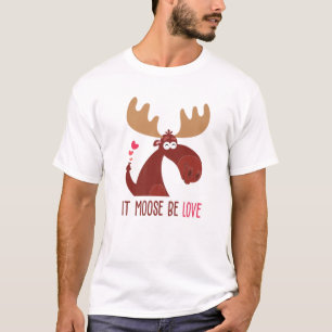 Camiseta Moose Be Love Funny Día de San Valentín