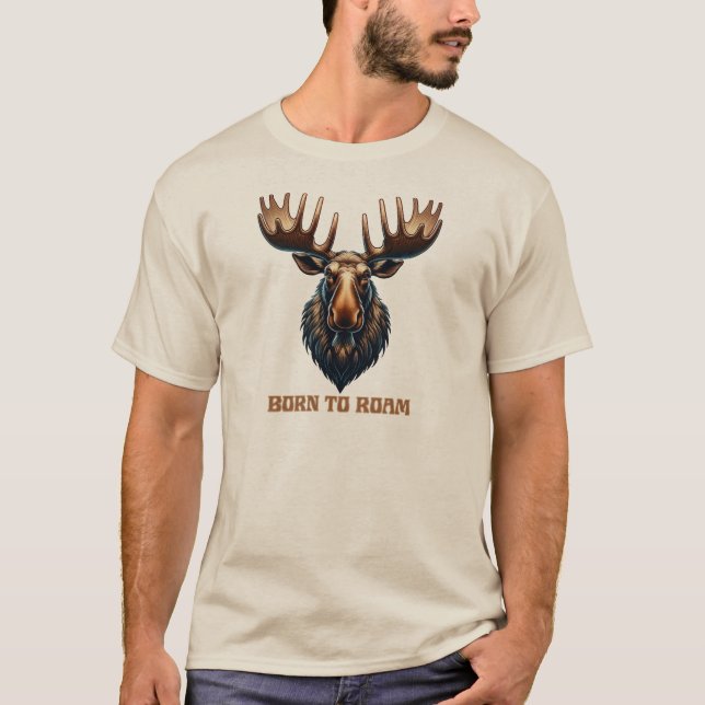 Camiseta Moose Born to Roam (Anverso)
