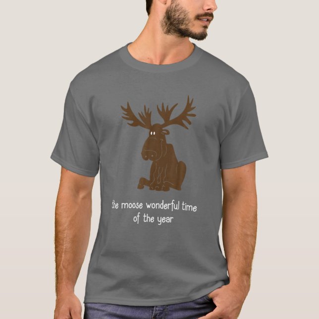 Camiseta Moose Christmas The Moose Wonderful Time Of The Ye (Anverso)