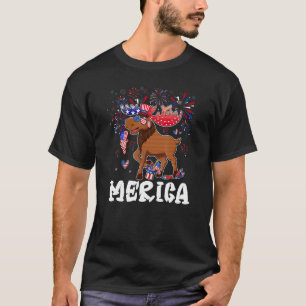 Camiseta Moose Con Fuegos Artificiales Gafas De Sol Gorra M