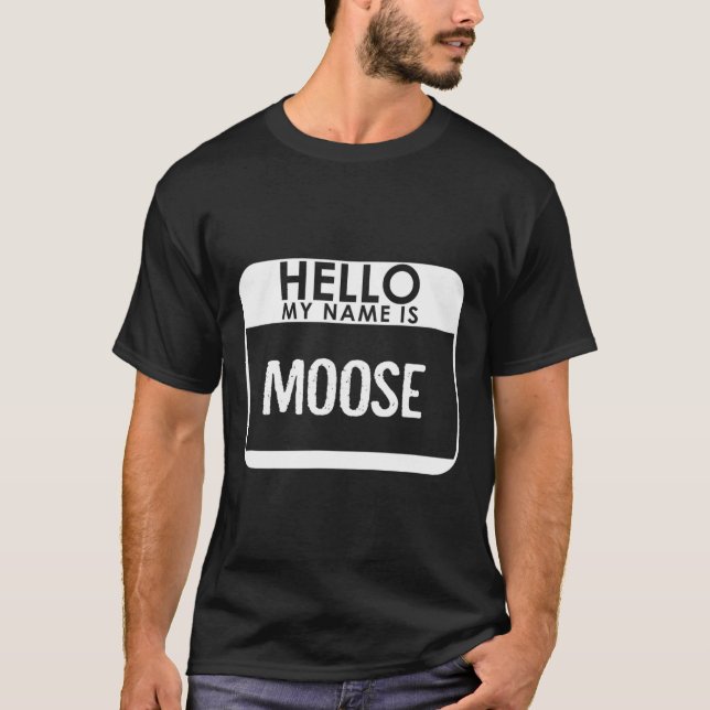 Camiseta Moose Costume Diversión Fácil Halloween Set Animal (Anverso)