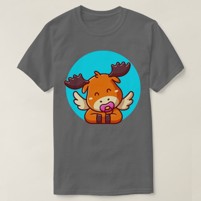 Camiseta Moose de bebé con Personalizado de pacificador (Diseño del anverso)