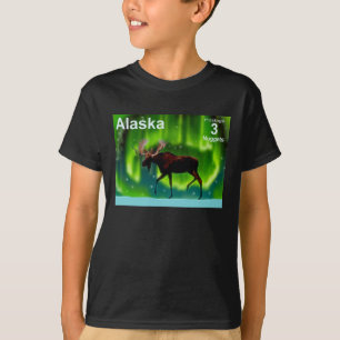 Camiseta Moose de las luces boreales - rehén de Alaska