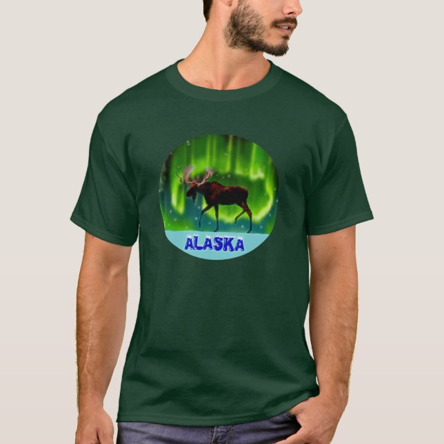 Camiseta Moose de las luces del norte (Anverso)