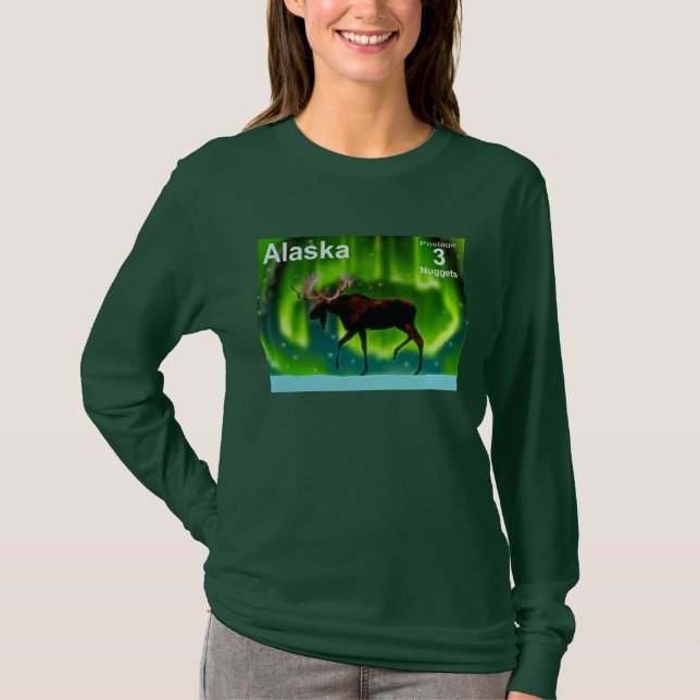 Camiseta Moose de las luces del norte (Anverso)
