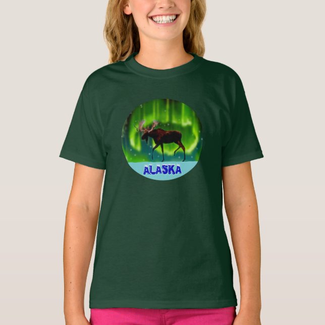 Camiseta Moose de las luces del norte (Anverso)