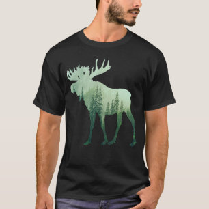 Camiseta Moose Deer And Forest Nature