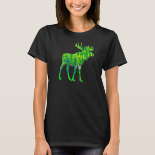 Camiseta Moose Deer Reindeer Animal Motif Wilderwood Forest