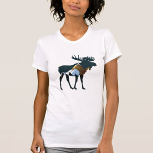 Camiseta Moose del bosque nocturno