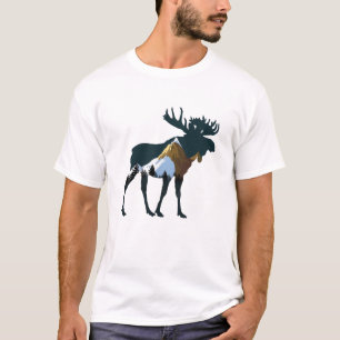 Camiseta Moose del bosque nocturno